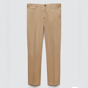 Mango Tailored Pants Sand 34 NWT Zara Uniqlo Style Smart Casual Minimal